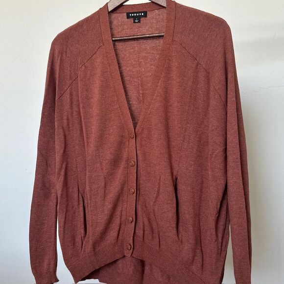 Trouvé Trouve Open Front Cardigan Sweater Angora Blend Orange Size Small - Picture 1 of 4
